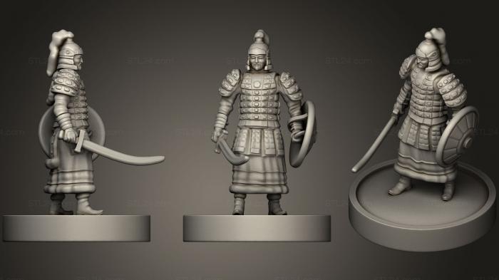Статуэтки упрощенные (Монгольский воин, STKPR_0894) 3D модель для ЧПУ станка